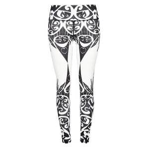 Hot Sale Comfortable <b>Women's</b> Mid Waist Yoga <b>Leggings</b> with Solid <b>Pattern</b> Elastic Waist Closure Low Minimum Order - Product Image 4