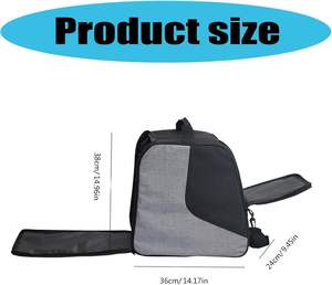 กระเป๋าเก็บถุงมือเบสบอลแบบพกพาสำหรับมืออาชีพ ดีไซน์ลายทางพร้อมโครงภายนอก ผลิตจากโพลีเอสเตอร์ กันฝุ่น กันน้ำ สามารถปรับแต่งโลโก้ได้ - Product Image 2