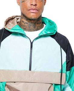 Men Streetwear Windbreaker Manufacturer Waterproof Jacket Custom logo Half Zip Pullover <b>Hoodie</b> Windcheater - Product Image 4