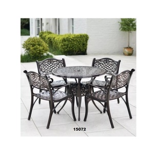 Ensemble table ronde et chaises en aluminium moulé blanc Offre Spéciale au design moderne ensemble de tables à manger décoratives pour la maison, la cuisine et le jardin - Product Image 3