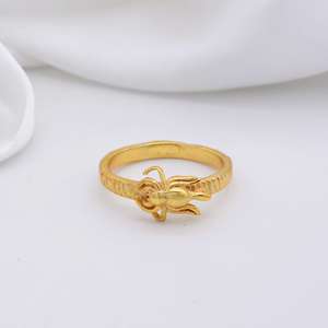 Anillo de Araña Delicado, Anillo Talismán de Insecto Dorado, Anillo Gótico de Araña de Latón, Joyería al por Mayor para Mujer - Product Image 6