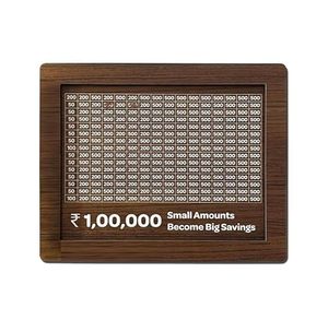 Tirelire en Bois Caisse à Épargner avec Motif Sculpté pour Enfants Défi d'Économies Boîte à Monnaie Coffre-fort en Bois - Product Image 1