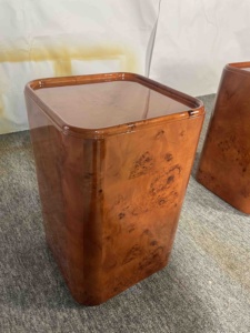 2025 nouveaux meubles de maison de placage de loupe de luxe moderne pour contreplaqué panneau décoratif meubles de salon en bois Table d'appoint Dawson - Product Image 2