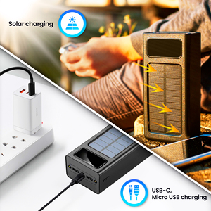 Extralink พาวเวอร์แบงค์พลังงานแสงอาทิตย์30000มิลลิแอมป์ต่อชั่วโมงไฟฉาย LED แบบคู่แบตเตอรี่ลิเธียมโพลิเมอร์1วัตต์
