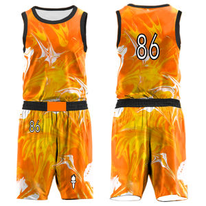 Ensemble de vêtements de sport de basketball unisexe personnalisé, à séchage rapide, respirant, en maille de polyester, réversible, tailles XS à XL, uniformes imprimés - Product Image 3