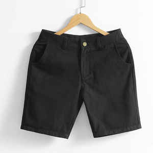 Shorts pour hommes personnalisés Shorts hybrides grande taille décontracté vente en gros respirant fermeture éclair 100% coton polaire tricoté uni teint Short pour hommes - Product Image 1