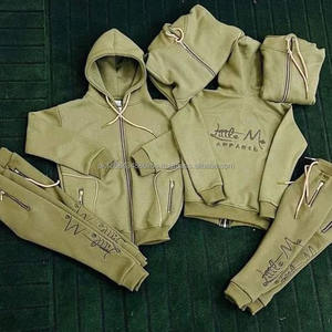 Venta al por mayor ropa de entrenamiento gimnasio Joggers chándal personalizado para hombre cremallera Jogging chándal - Product Image 1