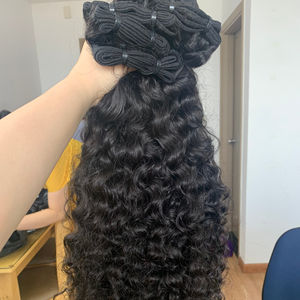 Cambodgien lâche vague profonde dentelle transparente fermeture frontale 100% vierge Remy cheveux humains sans enchevêtrement - Product Image 1