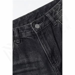 Pantalons en jean pour hommes de qualité supérieure, vintage, sur mesure, coupe ample, jambe droite, ample, couleur personnalisée, bas de qualité supérieure - Product Image 4