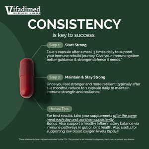 Complément alimentaire Vifadimed Astragale pour adultes - Soutien immunitaire - Non destiné aux femmes enceintes - 45 capsules - Product Image 5