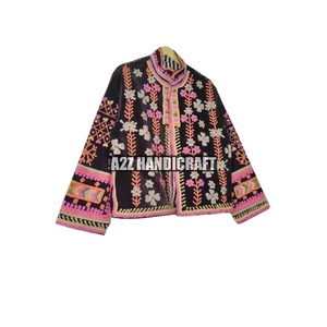 Velvet Fabric Suzani Embroidery Jacket Thermal Women's <b>Coat</b> Style Velvet Cotton Jacket Handmade <b>Winter</b> Wear Embroidery Jack - Product Image 2