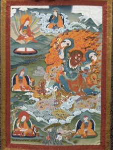 Thangka peint à <span class=keywords><strong>la</strong></span> main : Guru Dorje Drole - <span class=keywords><strong>Manifestation</strong></span> fureuse du Vajra <span class=keywords><strong>de</strong></span> Padmasambhava - Product Image 2