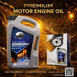 Lubricantes SAM, Aceite Base Sintético SAE AE para Automóviles, Lubricante Líquido para Motor de Excelente Calidad, con Servicio OEM y ODM, 4 Palés - Product Image 1