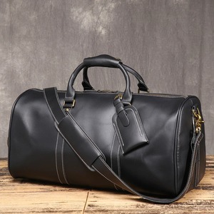 Sac de week-end en cuir avec compartiment à chaussures, sac de voyage classique en cuir pour hommes - Product Image 1