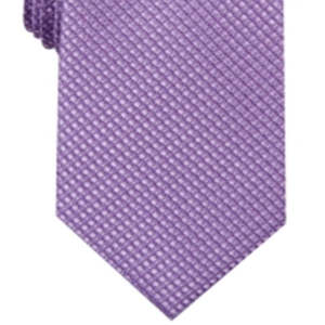 Cravatta Alfani da Uomo Costello Taglia Unica Viola in Misto Seta e Lana con Motivi Casual Floreali Jacquard a Pois e Righe, Confezionata in Scatola Regalo - Product Image 3