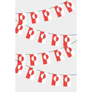 Rectangular Greenland Flag <b>Banners</b> for Party Decorations - Product Image 1