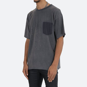 เสื้อยืดโอเวอร์ไซส์สไตล์วินเทจสำหรับผู้ชาย ผ้าฝ้าย 100% ซักย้อมแบบแอซิดวอช ผลิตตามสั่งขายส่ง OEM - Product Image 5