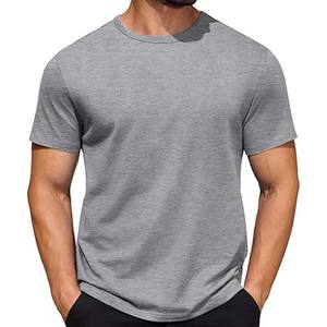 Camisetas de manga corta de mezcla de algodón, camisetas con logotipo personalizado que absorbe la humedad, camiseta de entrenamiento personalizada - Product Image 6