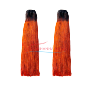 Peluca Lisa Color Naranja Thanh, Extensiones de Cabello Humano Virgen Remy Vietnamita 100%, Doble Trama a Máquina, 100g, Apta para Todos los Colores de Cabello - Product Image 2