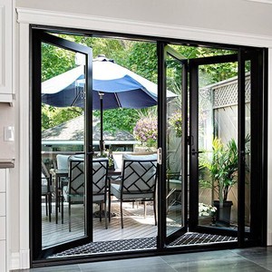 Portes pliantes extérieures en aluminium pour cuisine extérieure salle de bain chambre cour salon entrepôt-alliage d'aluminium durable - Product Image 1