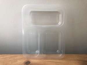 ที่มีคุณภาพสูงขายร้อนที่แข็งแกร่งทิ้ง3แบ่งฟิล์ม-Coverable PP กล่องบรรจุภัณฑ์พลาสติกสดและแช่แข็งอาหารปิดผนึกถาด - Product Image 5