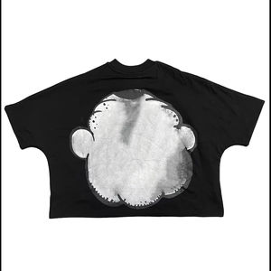 100% coton hommes surdimensionnés recadrée Boxy T-Shirts Logo personnalisé haute qualité 235 GSM poids lourd boîte Fit goutte épaule - Product Image 4