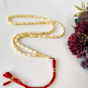 Delicadas cuentas de oración de ámbar báltico natural, sutil rosario islámico, Misbaha de 66 cuentas - Product Image 1