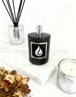 Bouteille vide de parfum de luxe en verre bleu rose clair personnalisé de 100ml
