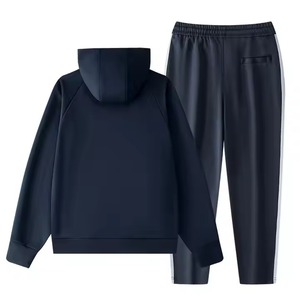 Nouveaux hommes mode fermeture éclair couleur unie point de vague hommes vêtements de sport à capuche hommes femmes Couples vêtements survêtements à capuche - Product Image 3