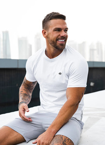 Camisetas de Jersey 100% Algodón para Hombre, Talla Grande, 200 Gramos, Holgadas, de Secado Rápido, Transpirables, Mangas Regulares, Cuello Redondo, Logotipo Personalizado, para Entrenamiento - Product Image 2