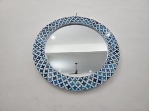 Modern Design Silver Bone Inlay Square Pattern <b>Wall</b> <b>Mirror</b> Frame Resin Inlay Handmade <b>for</b> Home decoration sale - Product Image 4
