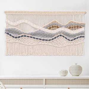 Colgante de pared de macramé de hilo hecho a mano en algodón natural, perfecto para el arte de la pared de la sala de estar, decoración de dormitorio bohemio y idea de regalo única - Product Image 6
