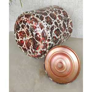 Pot à eau en céramique de 13 L imprimé cuivre avec motif Paisley écarlate - Product Image 2