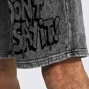 Vintage Washed Heavyweight French Terry <b>Sweat</b> <b>Shorts</b> <b>Men</b> Plus Size XS Custom Silk Screen Printing Bulk Cotton Acid Solid Casual - Product Image 4