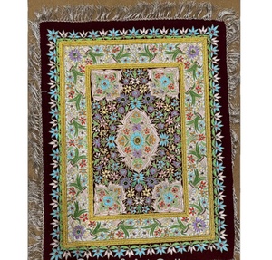 Panel de pared bordado a mano con diseño árabe Zari, elegante decoración, alfombra de pared Zari, artesanía textil y de tela. - Product Image 1