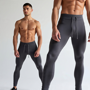 กางเกงเลกกิ้งผ้าคอตตอนโพลีเอสเตอร์สำหรับผู้ชายกางเกงเลคกิ้งสำหรับเล่นกีฬาฟิตเนสยิมเล่นโยคะ - Product Image 1