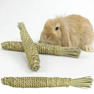 Herbe naturelle Carotte Jouet Lapin Jouets À Mâcher Friandises Petit Animal Jouer Feuille De Bananier Jouets À Mâcher Pour Lapins Hamsters Gerbilles - Product Image 5