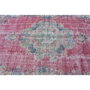 Alfombra turca Vintage rojo Beige 6,6X10 pies área grande diseño de retazos de lana para pasillo o dormitorio con respaldo de látex - Product Image 5