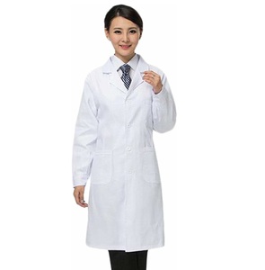Transpirable OEM personalizado Unisex Doctor Lab Bata médico uniforme Doctor abrigos enfermeras uniforme tela de algodón - Product Image 4