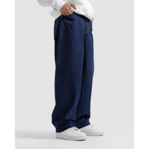 กางเกงยีนส์ทรงแบ็กกี้สไตล์วินเทจผ้าฝ้าย 100% ทรงขาบาน เอวสูงปานกลาง ทรงหลวม แต่งคริสตัลสีเพชร สำหรับฤดูหนาว - Product Image 2