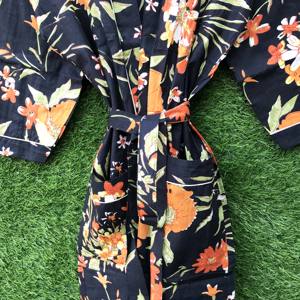 Nuevo Kimono de Verano para Mujer, Personalizado, Estampado, 100% Algodón, Suave, Informal, Transpirable, de Secado Rápido, con Cordón Ajustable - Product Image 1