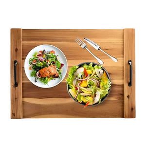 Tablero de fideos de madera de acacia natural respetuoso con el medio ambiente al por mayor, cubierta de estufa, mango resistente para estufa de gas eléctrica, tapas, bloque de cortar - Product Image 2