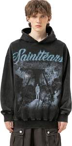 เสื้อมีฮู้ดลายนักบุญวินเทจของผู้ชายเสื้อสวมหัวสไตล์100% 3D โฟมพิมพ์ภาพบุคคลสไตล์ฮิปฮอปสำหรับฤดูหนาว - Product Image 3