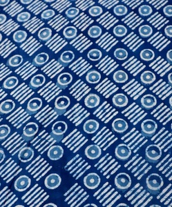 Venta al por mayor 44 '' / 111cm Indigo/Dabu/Blue Block Prints tela impresa a mano tinte vegetal Natural tela India bolsas cubre niñas - Product Image 5