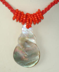 Collier sculpté en coquillage avec perle de 50 mm, style bohème, cadeau pour les occasions - Product Image 4