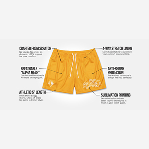 Short de bain d'été jaune coupe ajustée à séchage rapide sur mesure en gros doublure en maille imprimé solide maillot de bain d'été écologique - Product Image 6