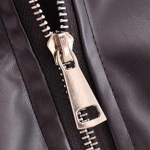 2025 automne nouveau produit mode décontracté vêtements pour femmes rétro polyvalent col court moto manteau veste haut - Product Image 6