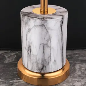 Lampe de table moderne texturée en marbre avec finition élégante en marbre pour la maison, le bureau, la chambre à coucher et le salon | Vente en gros OEM - Product Image 2