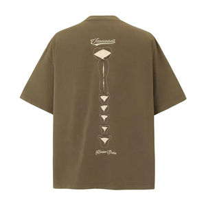 เสื้อยืดผู้ชายโอเวอร์ไซส์สไตล์วินเทจผ้าคอตตอนแขนสั้น100% ซักได้ตามต้องการ - Product Image 4