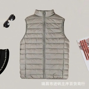 เสื้อกั๊กคอตตอนคอปกตั้งอเนกประสงค์สำหรับฤดูหนาว, เสื้อกั๊กแขนกุดคอตตอนสำหรับผู้ชาย - Product Image 4